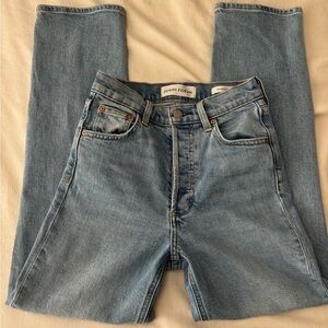 Aritzia straight leg high rise jeans